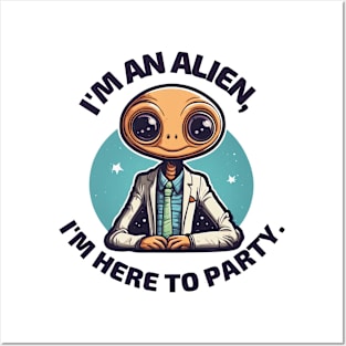 Hilarious Alien T-Shirt Design Posters and Art